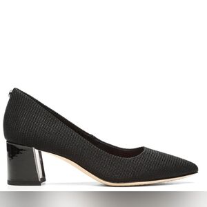 Donald J. Pliner Suzette Black Block Heels Slip On Pumps Shoes Womens Size 8